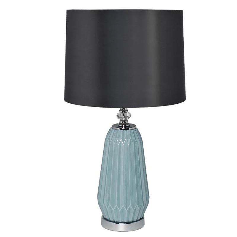 Настольная лампа Christer Table Lamp blue glass Голубой Серый Настольная лампа Christer Table Lamp blue glass Голубой Серый в Рязани | Loft Concept