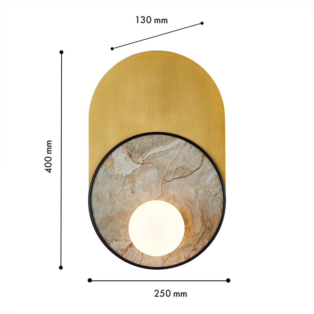 Бра с каменным диском в металлической раме Sandstone Painting в Рязани