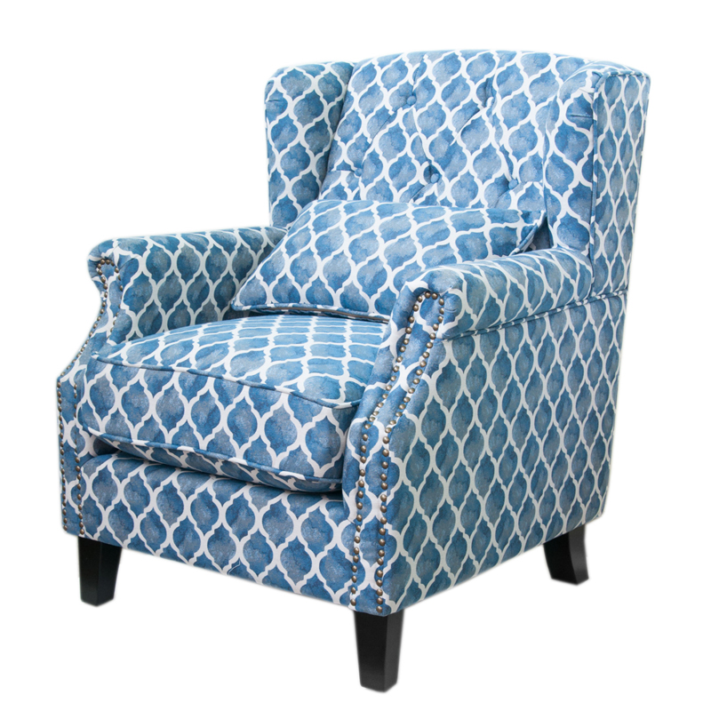 Кресло Filiberto Armchair Velour Синий Кресло Filiberto Armchair Velour Синий в Рязани | Loft Concept
