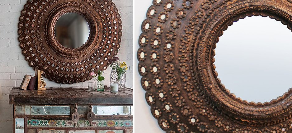 Зеркало Peacock Mirrors circle Restoration Hardware Зеркало Peacock Mirrors circle Restoration Hardware - Loft-Concept в Рязани