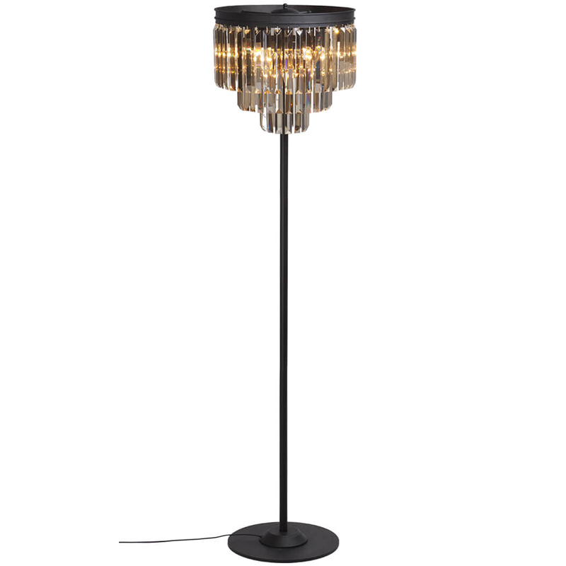 Торшер RH Odeon Amber GLASS Floor Lamp Стекло Амбер Черный Торшер RH Odeon Amber GLASS Floor Lamp Стекло Амбер Черный в Рязани | Loft Concept