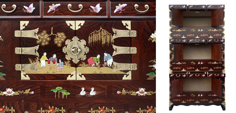 Китайский кабинетный шкаф Chinese cabinet "promenade" Китайский кабинетный шкаф Chinese cabinet "promenade" - Loft-Concept в Рязани