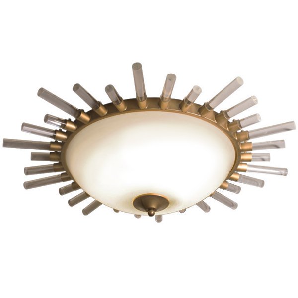 Сeiling light Sunburst Латунь Прозрачный белый Сeiling light Sunburst Латунь Прозрачный белый в Рязани | Loft Concept