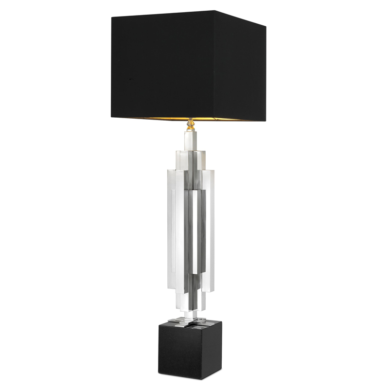 Настольная лампа Eichholtz Table Lamp Ellis Никель Черный Настольная лампа Eichholtz Table Lamp Ellis Никель Черный в Рязани | Loft Concept