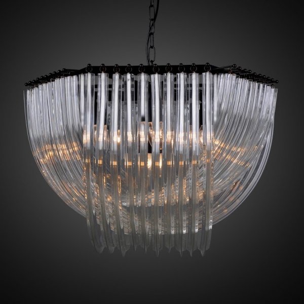 Люстра Retro Frozen Glass Chandelier 66 Черный Люстра Retro Frozen Glass Chandelier 66 Черный в Рязани | Loft Concept