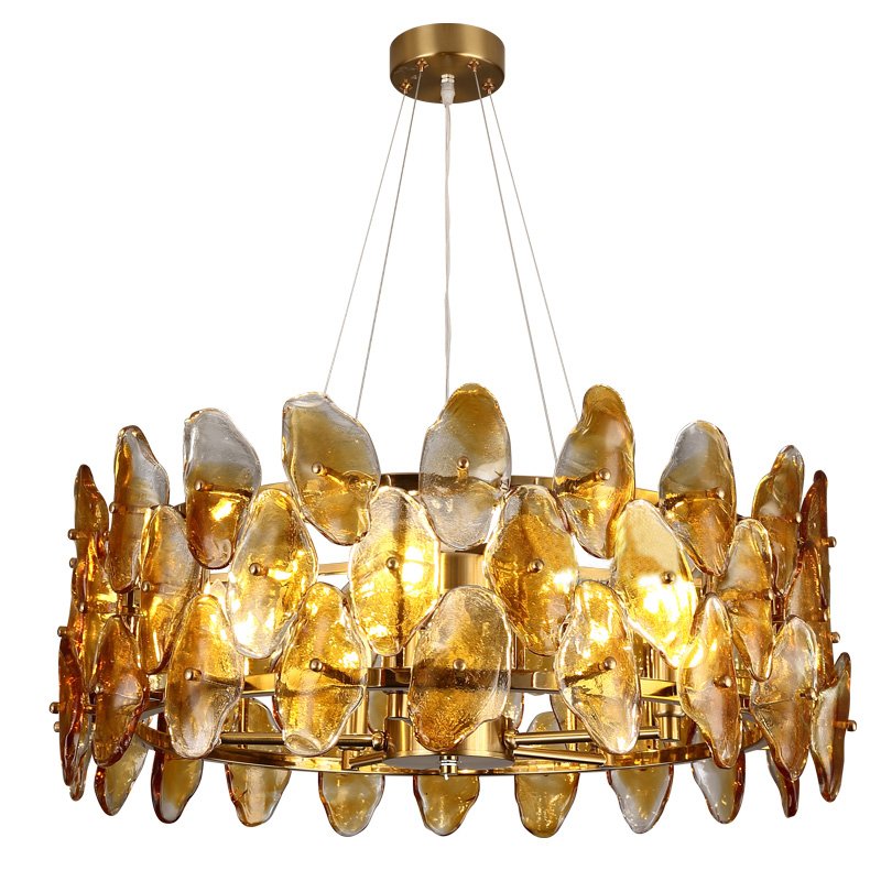 Люстра Amber Shells Chandelier Латунь Янтарь (Amber) Люстра Amber Shells Chandelier Латунь Янтарь (Amber) в Рязани | Loft Concept