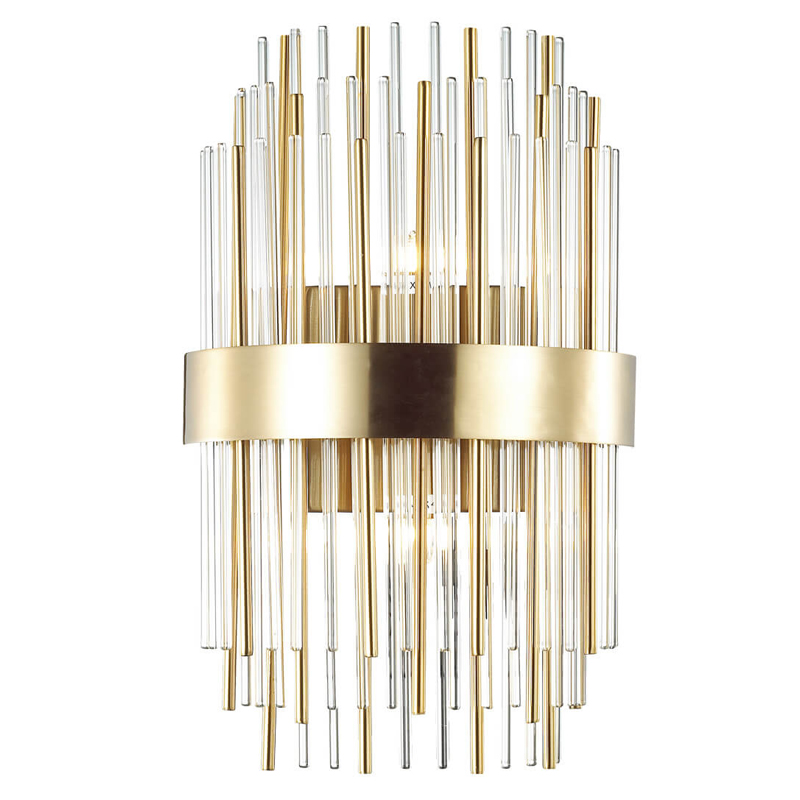 Бра Glass Stripes In The Belt Sconce Прозрачный Глянцевое золото Бра Glass Stripes In The Belt Sconce Прозрачный Глянцевое золото в Рязани | Loft Concept