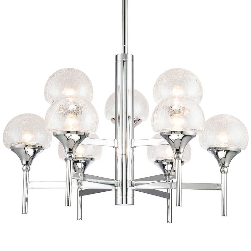 Люстра Lluis Chandelier 9 Хром Прозрачный Люстра Lluis Chandelier 9 Хром Прозрачный в Рязани | Loft Concept