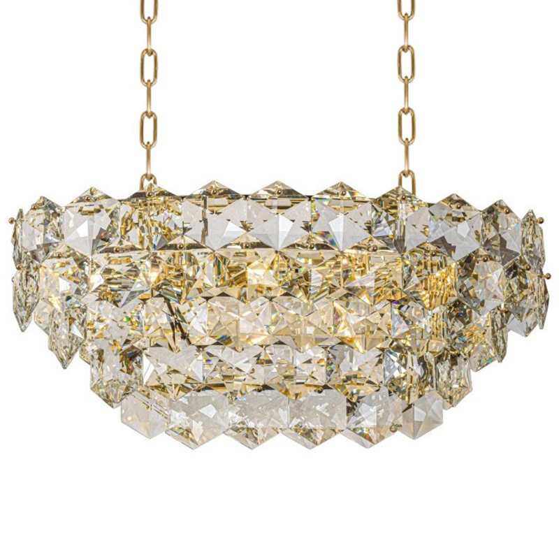 Люстра Tiers Crystal Light Chandelier 82 Золотой Прозрачное Стекло в Рязани | Loft Concept 