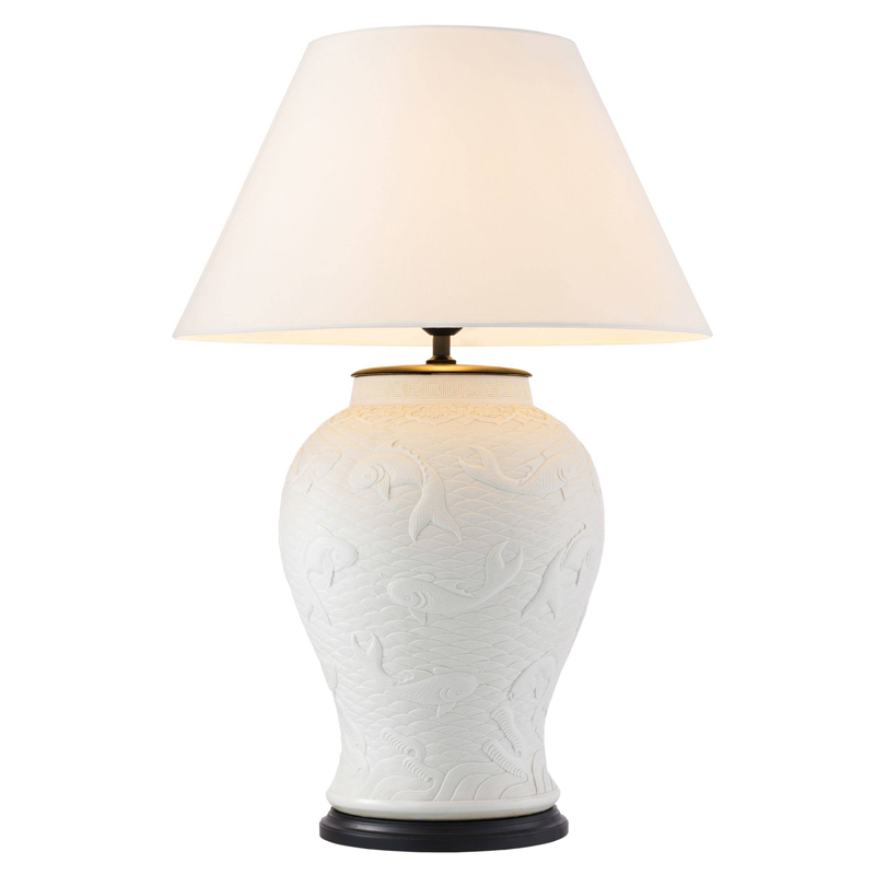 Настольная лампа Eichholtz Table Lamp Dupoint Белый Черный Настольная лампа Eichholtz Table Lamp Dupoint Белый Черный в Рязани | Loft Concept