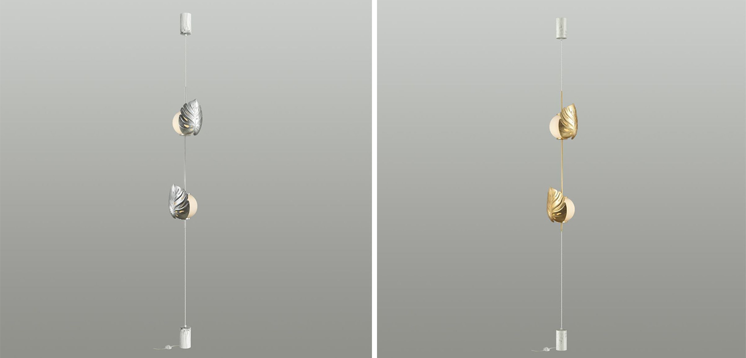 Торшер Gold Monstera Leaf - фото