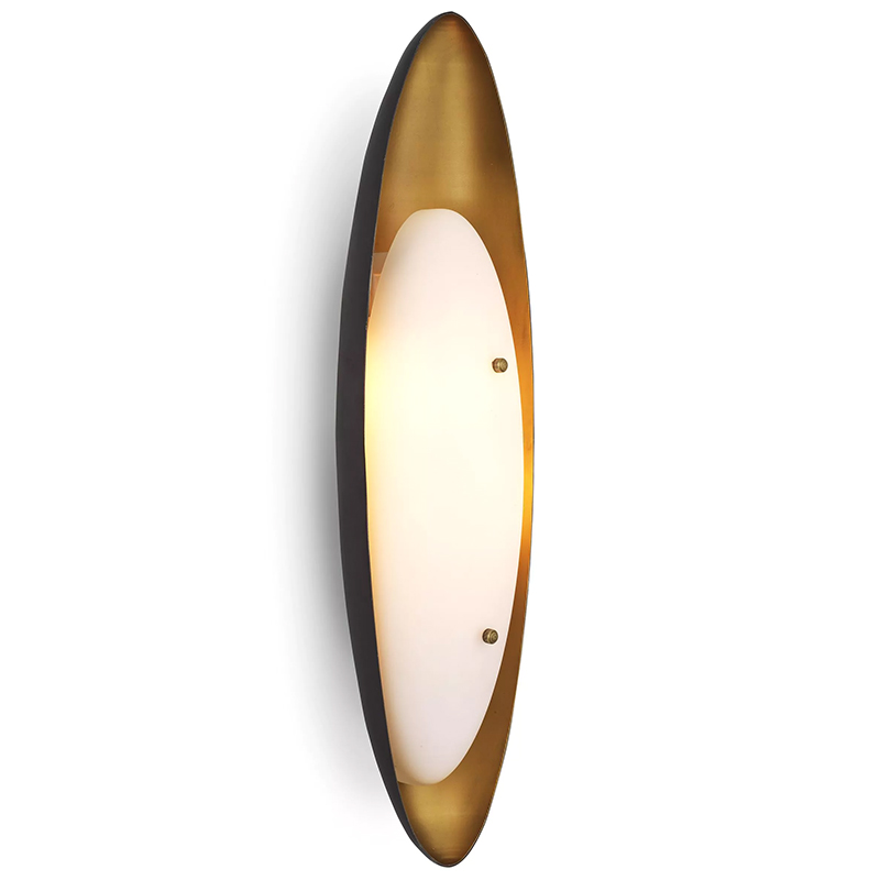 Бра Eichholtz Wall Lamp Venova Черный Латунь Белый Бра Eichholtz Wall Lamp Venova Черный Латунь Белый в Рязани | Loft Concept