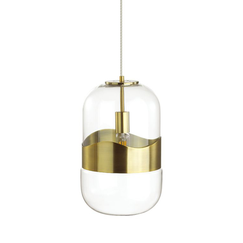 Подвесной светильник Igon Gold Hanging Lamp Золотой Прозрачный Подвесной светильник Igon Gold Hanging Lamp Золотой Прозрачный в Рязани | Loft Concept