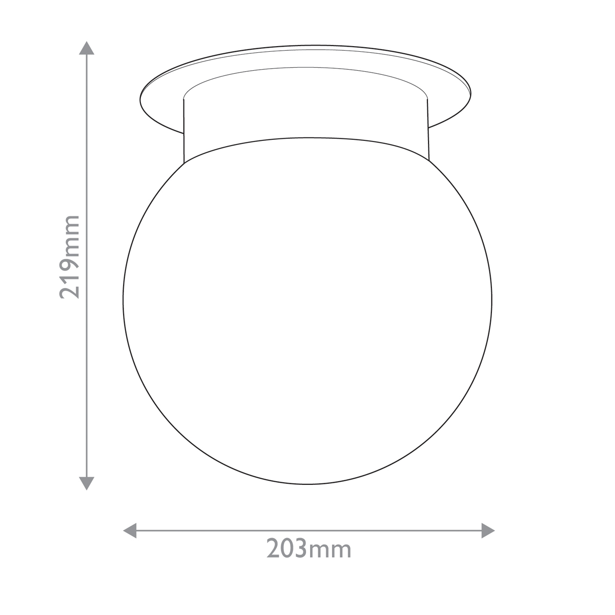 Потолочный светильник с белым матовым шарообразным плафоном Kichler в Рязани