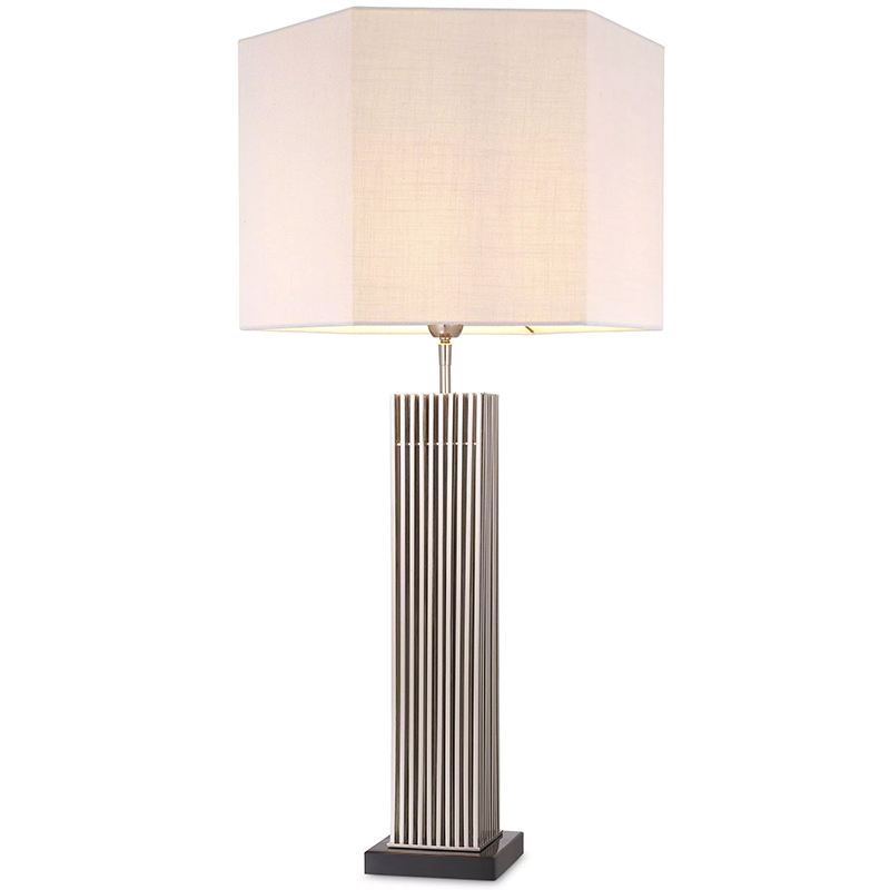 Настольная лампа Eichholtz Table Lamp Viggo Nickel Белый Никель Черный Мрамор Nero Настольная лампа Eichholtz Table Lamp Viggo Nickel Белый Никель Черный Мрамор Nero в Рязани | Loft Concept