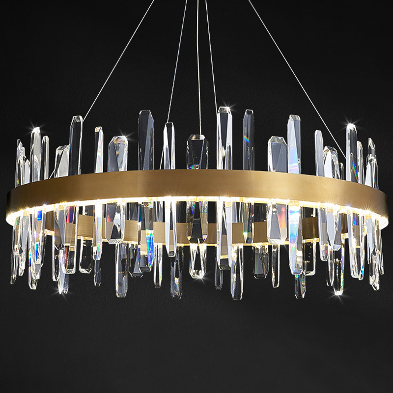 Люстра Gertrudis Chandelier circle Латунь Прозрачный Люстра Gertrudis Chandelier circle Латунь Прозрачный в Рязани | Loft Concept