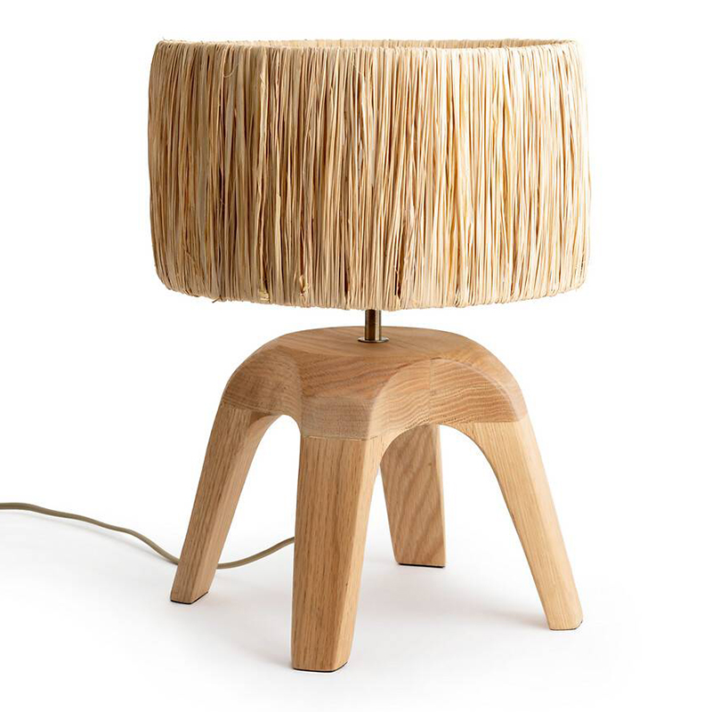 Настольная лампа Sander Wicker 4 legs Древесина Настольная лампа Sander Wicker 4 legs Древесина в Рязани | Loft Concept