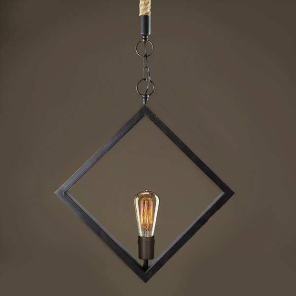 Подвесной светильник Romb Loft Rope Light Коричневый Подвесной светильник Romb Loft Rope Light Коричневый в Рязани | Loft Concept