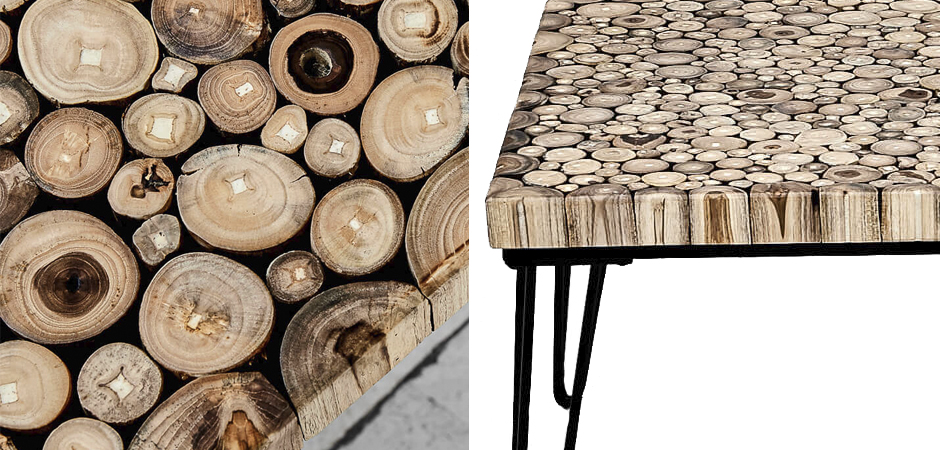 Кофейный стол Tree Cuts square coffee table Кофейный стол Tree Cuts square coffee table - Loft-Concept в Рязани