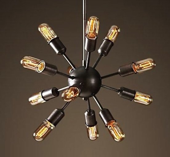Люстра Loft Industrial Sputnik Chandelier 50 12 Черный Люстра Loft Industrial Sputnik Chandelier 50 12 Черный в Рязани | Loft Concept