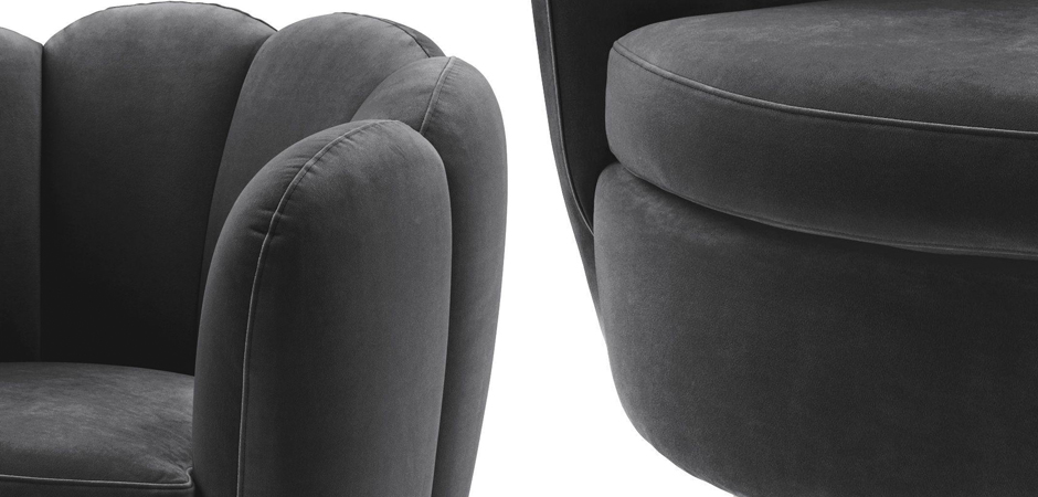 Кресло Eichholtz Swivel Chair Mirage dark grey Кресло Eichholtz Swivel Chair Mirage dark grey - Loft-Concept в Рязани
