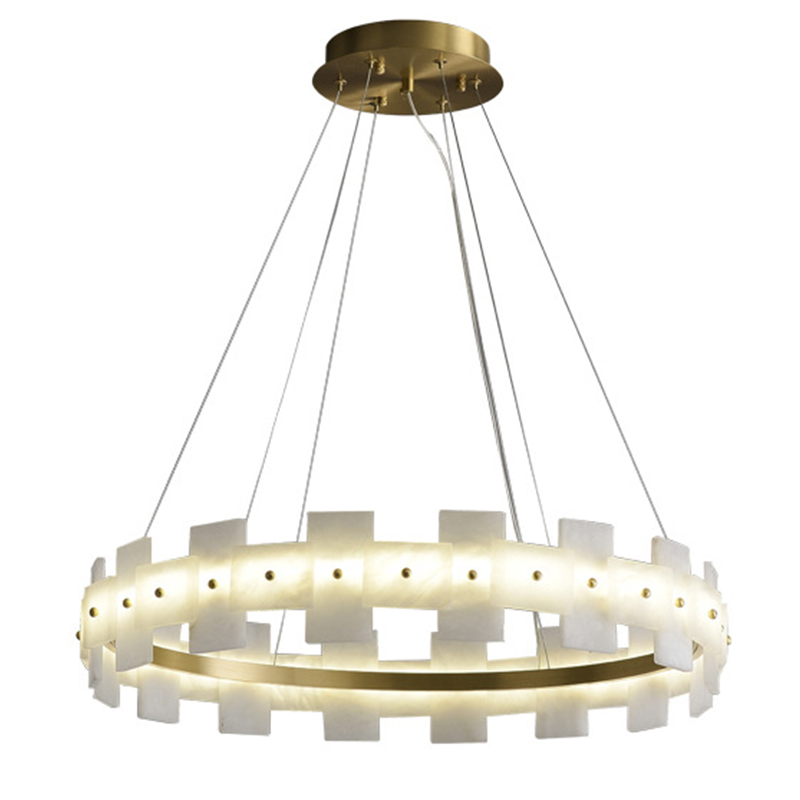 Дизайнерская светодиодная люстра с пластинами из натурального мрамора Marble Plates Chandelier Золотой Белый Мрамор Bianco Дизайнерская светодиодная люстра с пластинами из натурального мрамора Marble Plates Chandelier Золотой Белый Мрамор Bianco в Рязани | Loft Concept