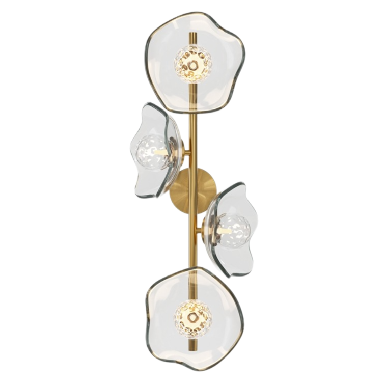Бра Lots of transparent lotuses Латунь Бра Lots of transparent lotuses Латунь в Рязани | Loft Concept