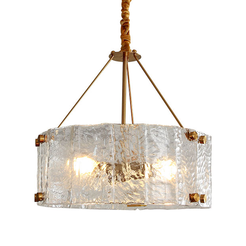 Люстра Portsmouth Glass Chandelier Латунь Прозрачный Люстра Portsmouth Glass Chandelier Латунь Прозрачный в Рязани | Loft Concept