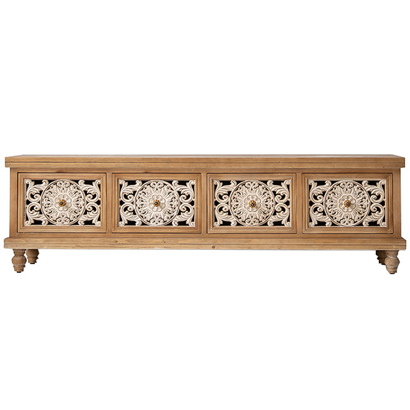 ТВ-тумба Leblanc Provence TV Stand Бежевый Древесина ТВ-тумба Leblanc Provence TV Stand Бежевый Древесина в Рязани | Loft Concept