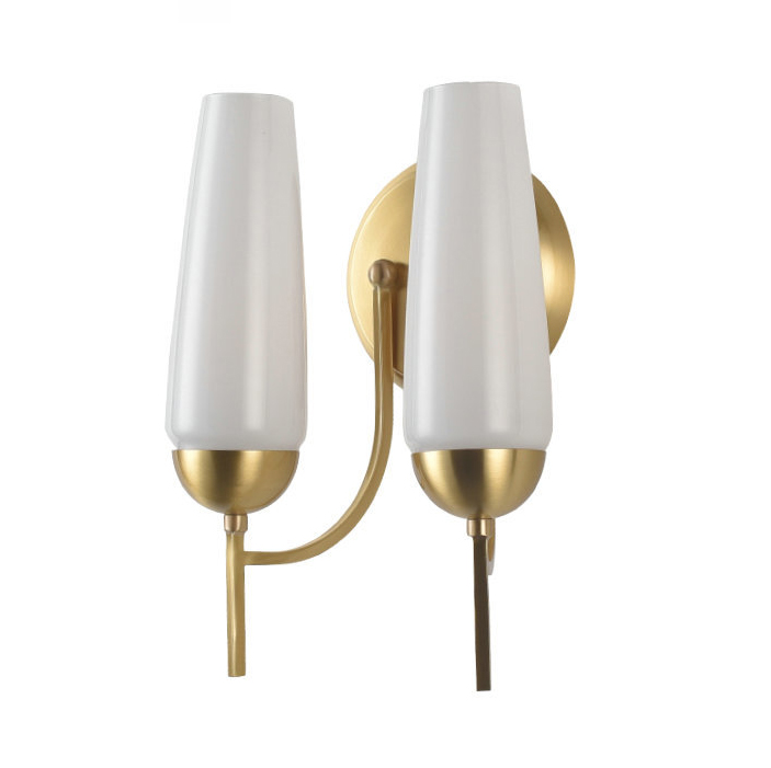 Бра American Candle Wall Lamp two Латунь Белый Бра American Candle Wall Lamp two Латунь Белый в Рязани | Loft Concept