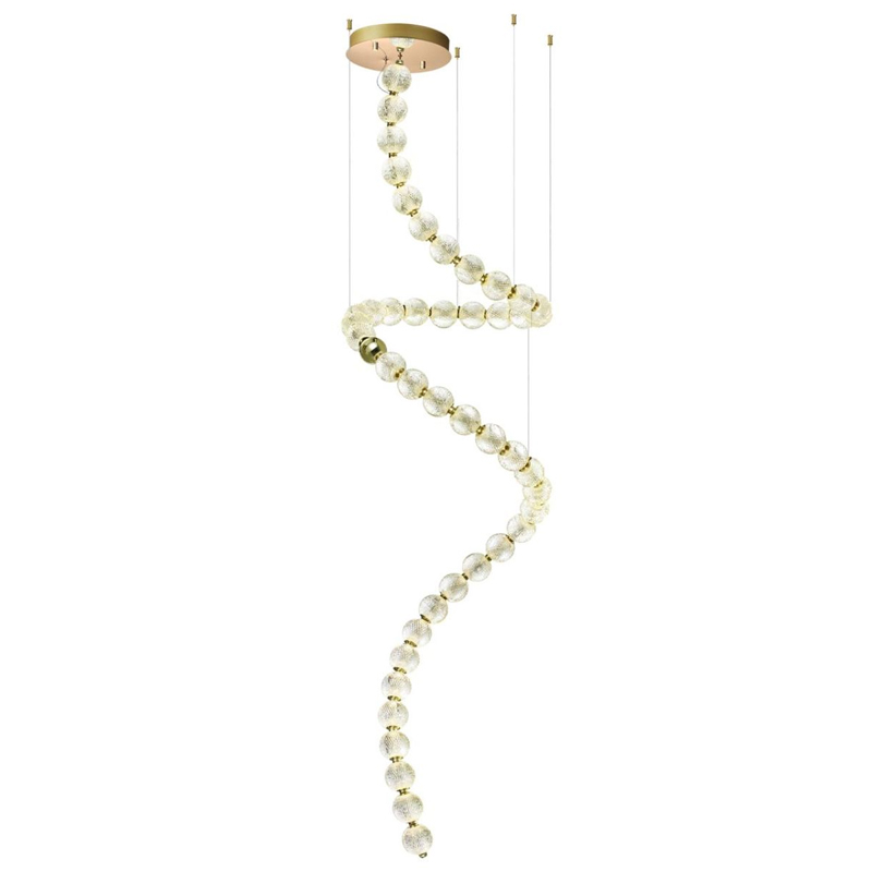 Большая светодиодная люстра Crystal Globule Spiral Золото Золотой Прозрачный Большая светодиодная люстра Crystal Globule Spiral Золото Золотой Прозрачный в Рязани | Loft Concept