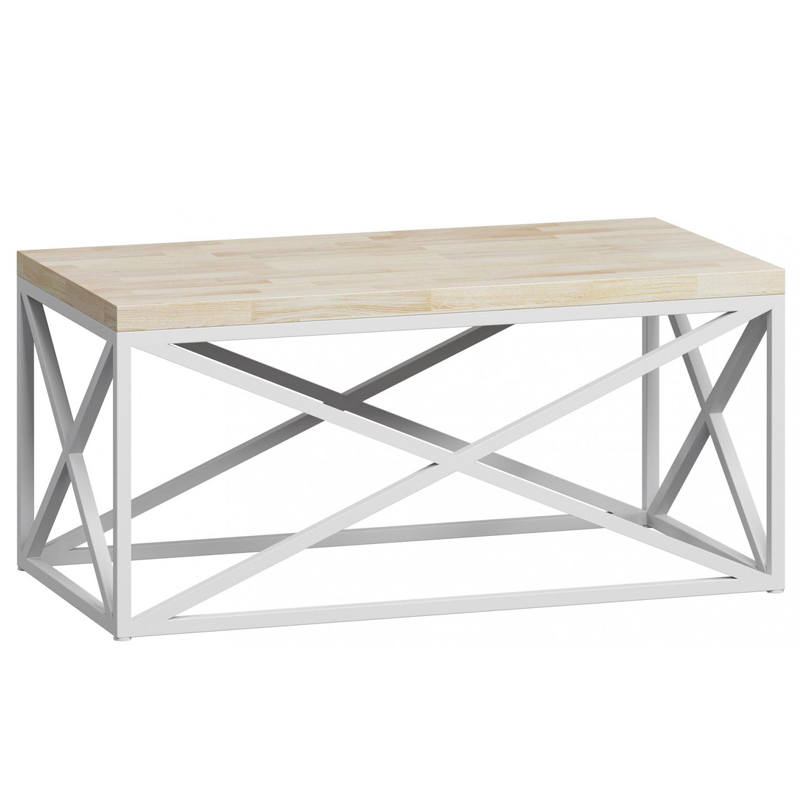Кофейный стол Industrial Oak Geometric Coffee Table white Белый в Рязани | Loft Concept 