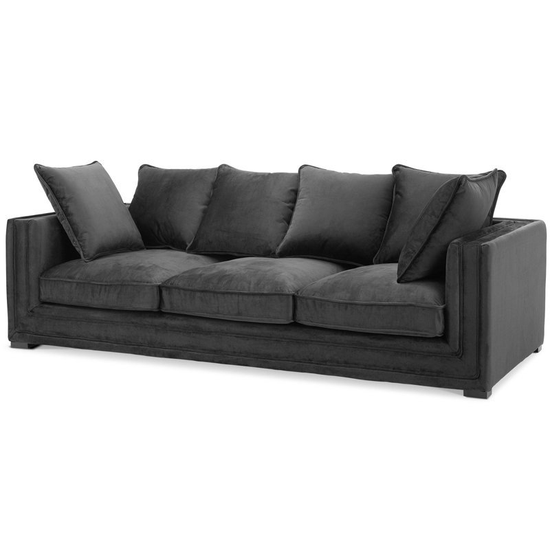 Диван Eichholtz Sofa Menorca black Черный Диван Eichholtz Sofa Menorca black Черный в Рязани | Loft Concept
