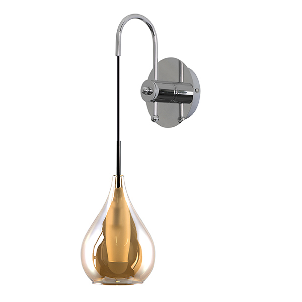 Бра Candiano Amber Sconces Янтарь (Amber) Хром Бра Candiano Amber Sconces Янтарь (Amber) Хром в Рязани | Loft Concept