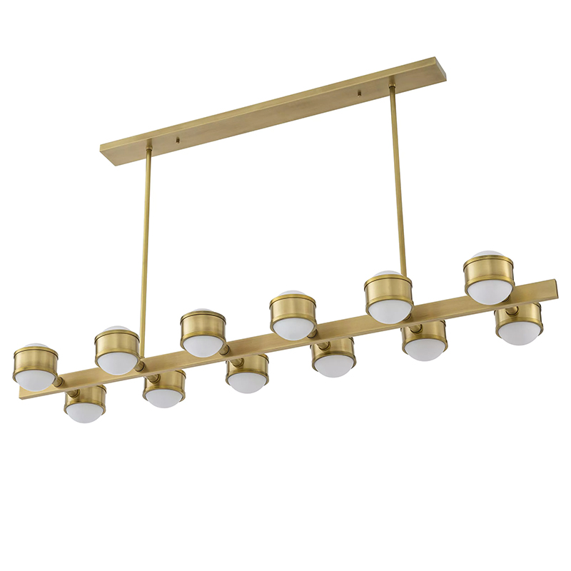 Люстра Eichholtz Chandelier Aldo Brass Латунь Белый Люстра Eichholtz Chandelier Aldo Brass Латунь Белый в Рязани | Loft Concept