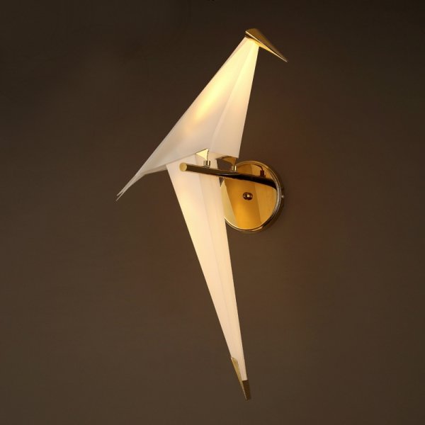 Бра Origami Bird Bra Бежево-серый Золотой Бра Origami Bird Bra Бежево-серый Золотой в Рязани | Loft Concept