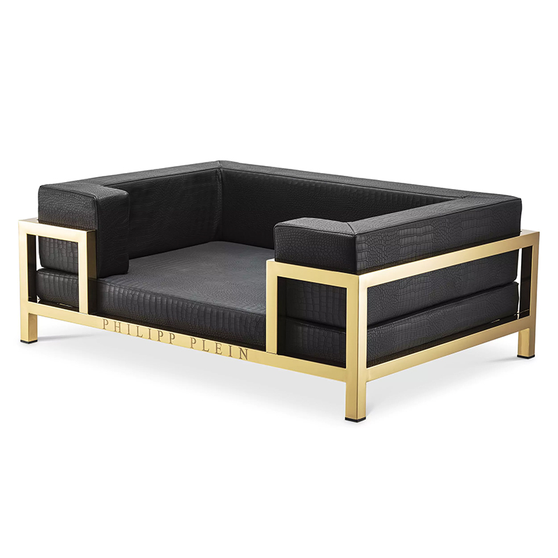 Лежанка для домашних животных Philipp Plein Dogbed High Conic Limited XL Gold Черный Золотой Лежанка для домашних животных Philipp Plein Dogbed High Conic Limited XL Gold Черный Золотой в Рязани | Loft Concept