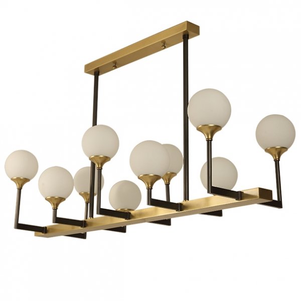 Люстра Ball Valley Chandelier 10 Белый Латунь Люстра Ball Valley Chandelier 10 Белый Латунь в Рязани | Loft Concept