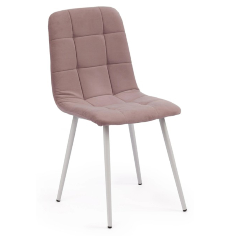 Стул Nancy Velour Smoky Rose Chair Дымчатая Роза Белый Стул Nancy Velour Smoky Rose Chair Дымчатая Роза Белый в Рязани | Loft Concept