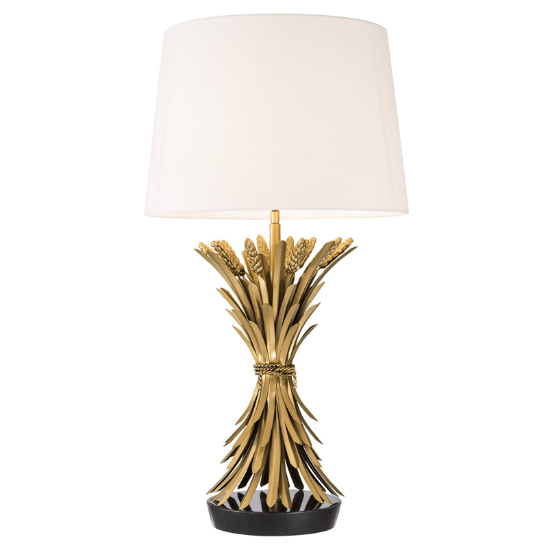 Настольная лампа Eichholtz Table Lamp Bonheur Золотой Белый Черный Настольная лампа Eichholtz Table Lamp Bonheur Золотой Белый Черный в Рязани | Loft Concept