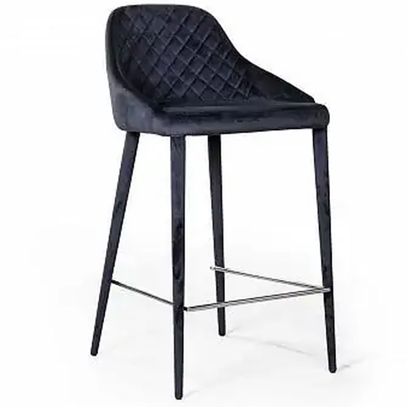 Стул Douglas Rhombus Bar stool Черный Велюр Черный Стул Douglas Rhombus Bar stool Черный Велюр Черный в Рязани | Loft Concept