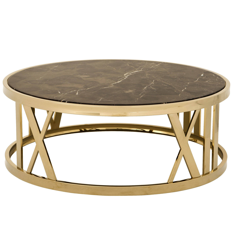 Кофейный стол Eichholtz Coffee Table Baccarat Глянцевое золото Коричневый Кофейный стол Eichholtz Coffee Table Baccarat Глянцевое золото Коричневый в Рязани | Loft Concept