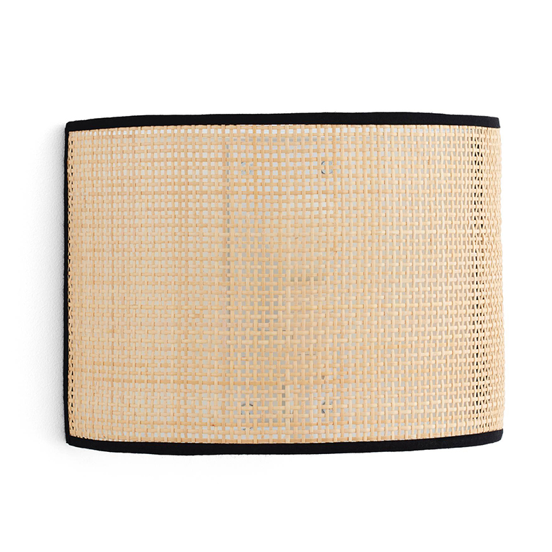 Бра Ottar Wicker Bamboo Cane beige black Бежевый Черный Бра Ottar Wicker Bamboo Cane beige black Бежевый Черный в Рязани | Loft Concept
