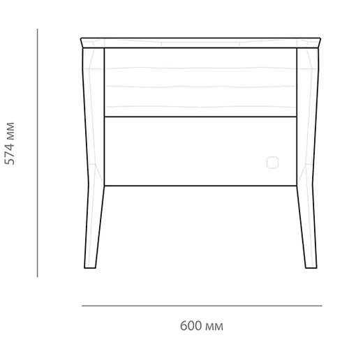 Тумба прикроватная из массива дуба с 2-мя ящиками Tasteful Furniture Тумба прикроватная из массива дуба с 2-мя ящиками Tasteful Furniture в Рязани