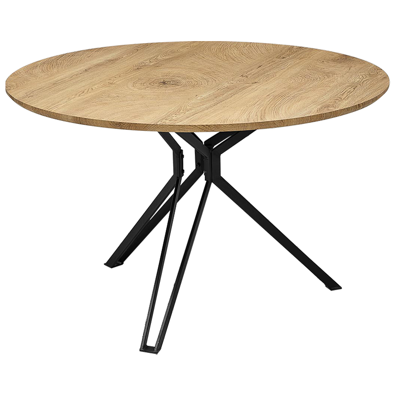 Стол круглый в стиле Лофт Mahoney Table Древесина Черный Стол круглый в стиле Лофт Mahoney Table Древесина Черный в Рязани | Loft Concept
