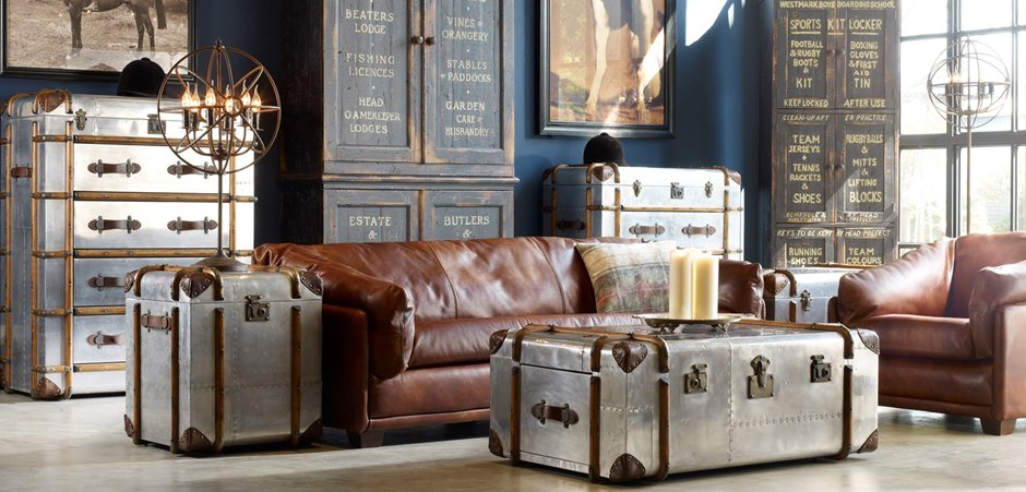 Комод в стиле Лофт RH Richards Polished Aluminum Trunks Chest Комод в стиле Лофт RH Richards Polished Aluminum Trunks Chest - Loft-Concept в Рязани