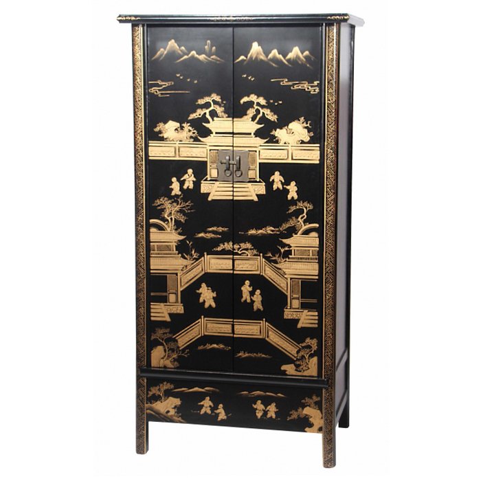 Китайский шкаф Black Gold Cabinet Черный Китайский шкаф Black Gold Cabinet Черный в Рязани | Loft Concept