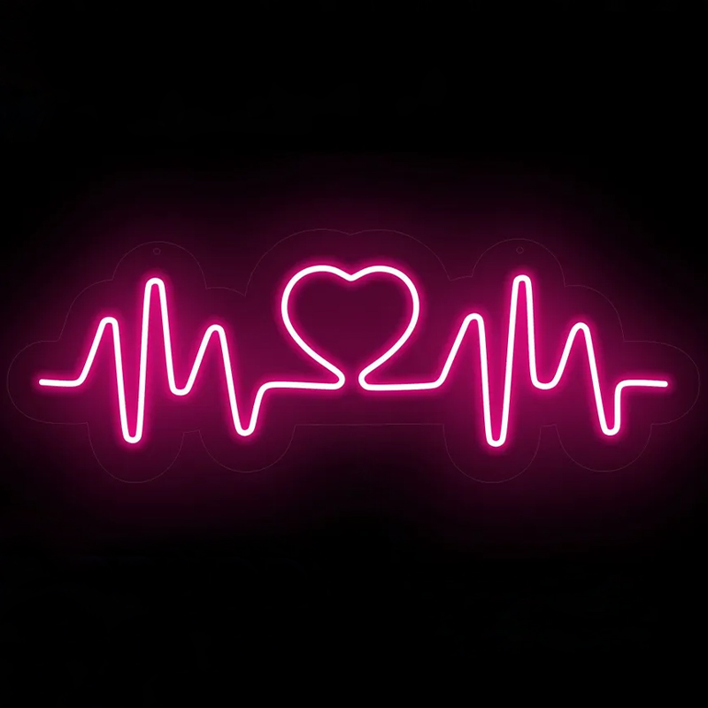 Неоновая настенная лампа Heart Rhythm Neon Wall Lamp Розовый Прозрачный Неоновая настенная лампа Heart Rhythm Neon Wall Lamp Розовый Прозрачный в Рязани | Loft Concept