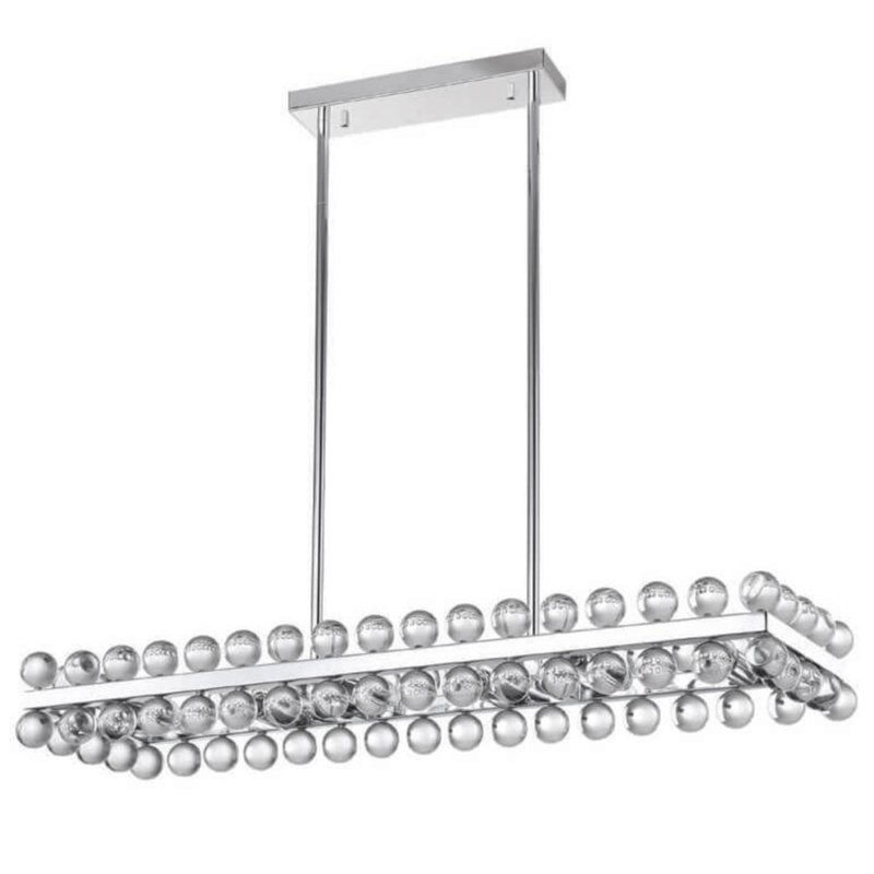 Sacramento Transparent Balls Rectangle Chandelier Хром Прозрачный Sacramento Transparent Balls Rectangle Chandelier Хром Прозрачный в Рязани | Loft Concept