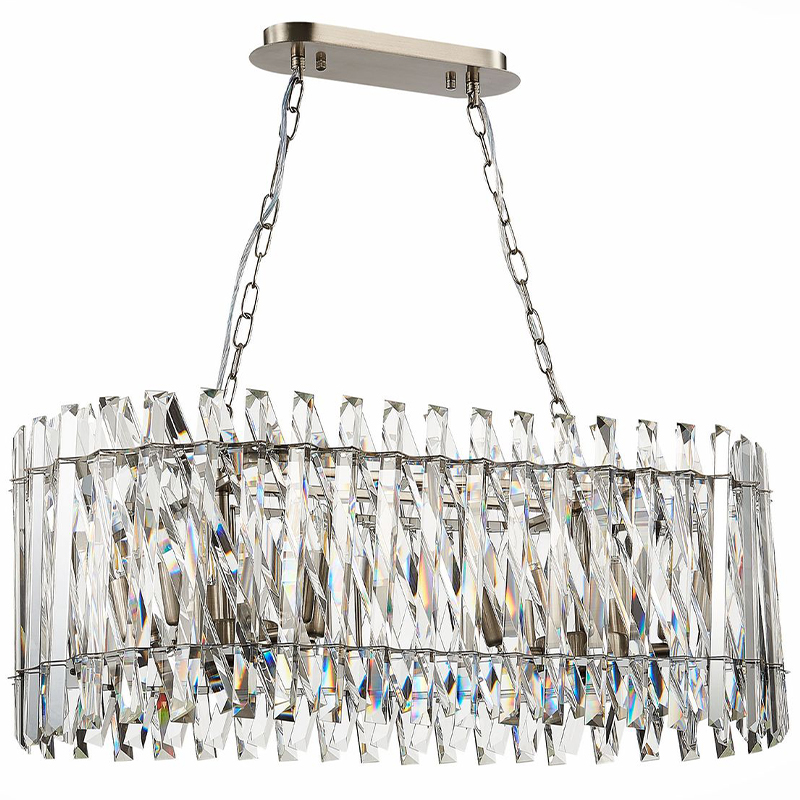 Люстра Kaeden Glass Chandelier 80 Никель Прозрачный Люстра Kaeden Glass Chandelier 80 Никель Прозрачный в Рязани | Loft Concept